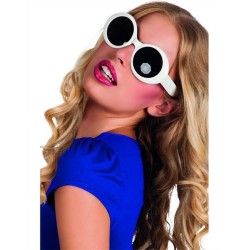 LUNETTES PLASTIQUES RONDES BLANCHES