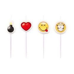 BOUGIE EMOTICONES SMILEY PAR 4