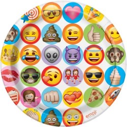 8 ASSIETTES EMOJIS 22.5 CM