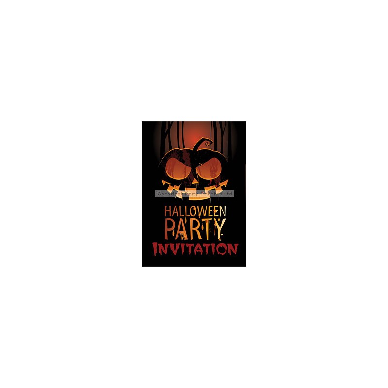 8 INVITATIONS HALLOWEEN PARTY