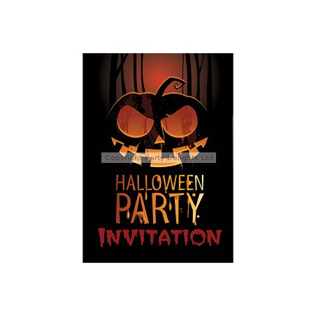 8 INVITATIONS HALLOWEEN PARTY