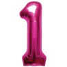 BALLON METALLIQUE CHIFFRE 1 FUSCHIA 86 CM