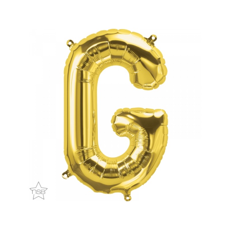 BALLON METALLIQUE LETTRE G OR 86 CM