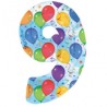 BALLON METALLIQUE CHIFFRE 9 MULTICOLORE ANNIVERSAIRE 86 CM BALLON METALLIQUE CHIFFRE 9 MULTICOLORE ANNIVERSAIRE 86 CM