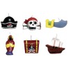 6 BOUGIES PIRATE FIGURINES