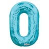 BALLON METALLIQUE CHIFFRE 0 BLEU CIEL 35 CM BALLON METALLIQUE CHIFFRE 0 BLEU CIEL 35 CM