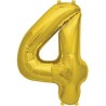 BALLON METALLIQUE CHIFFRE 4 OR 41 CM