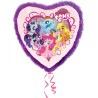 BALLON METALLIQUE COEUR AVEC MARABOUT MY LITTLE PONY 81 X 81 CM