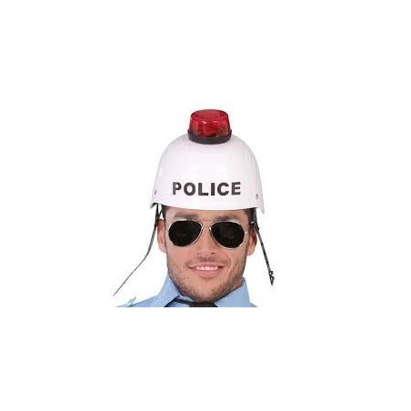 CASQUE RIGIDE DE POLICE CARREAUX NOIR/BLANC