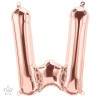 BALLON METALLIQUE ROSE GOLD LETTRE W 40 CM