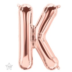 BALLON METALLIQUE ROSE GOLD LETTRE K 40 CM