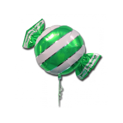 BALLON BONBONS METALLIQUE VERT 45 CM