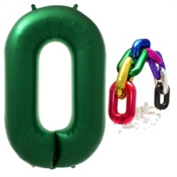 BALLON METALLIQUE DECO LINK VERT 87 CM