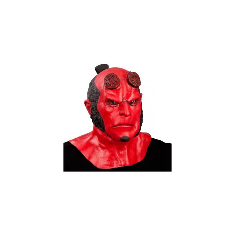 MASQUE HELLBOY DIABLE ROUGE CORNES COUPEES