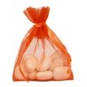 10 SACHETS ORGANZA ORANGE PETIT MODELE