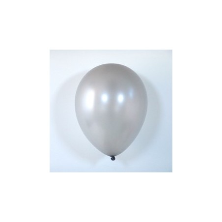50 BALLONS LATEX 26 CM BALLOONIA ARGENT