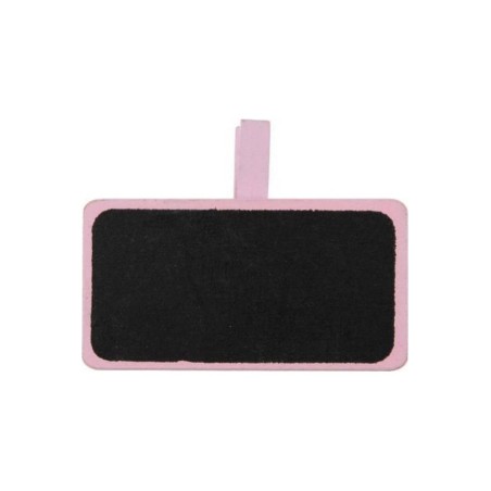 12 ARDOISES RECTANGLE ROSE SUR PINCE