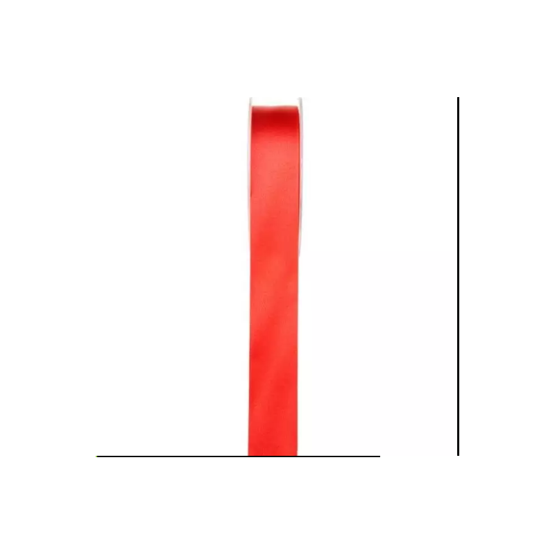 RUBAN SATIN DOUBLE FACE 25 M X 25 MM DE LARGEUR ROUGE 