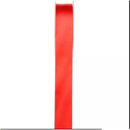 RUBAN SATIN DOUBLE FACE 25 M X 25 MM DE LARGEUR ROUGE 