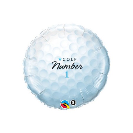 BALLON METALLIQUE ROND BALLE DE GOLF 46 CM