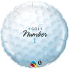 BALLON METALLIQUE ROND BALLE DE GOLF 46 CM