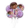 5 BALLONS METALLIQUES DOC LA PELUCHE EN BOUQUET