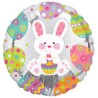 BALLON METALLIQUE LAPIN DE PAQUES DIAMETRE 43 CM