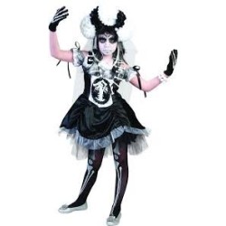 DEGUISEMENT MARIEE NOIRE/BLANC TAILLE 116