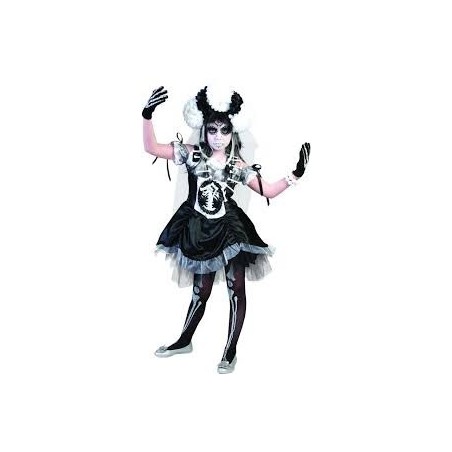 DEGUISEMENT MARIEE NOIRE/BLANC TAILLE 116