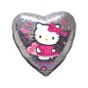 BALLON METALLIQUE COEUR HELLO KITTY 45 CM