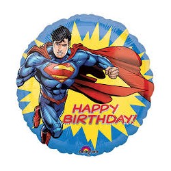 BALLON METALLIQUE SUPERMAN HAPPY BIRTHDAY 43 CM