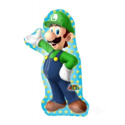 BALLON METALLIQUE SUPER MARIO PERSONNAGE LUIGI 50 X 96 CM