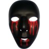 MASQUE NOIR AVEC LARMES DE SANG FEMME HALLOWEEN