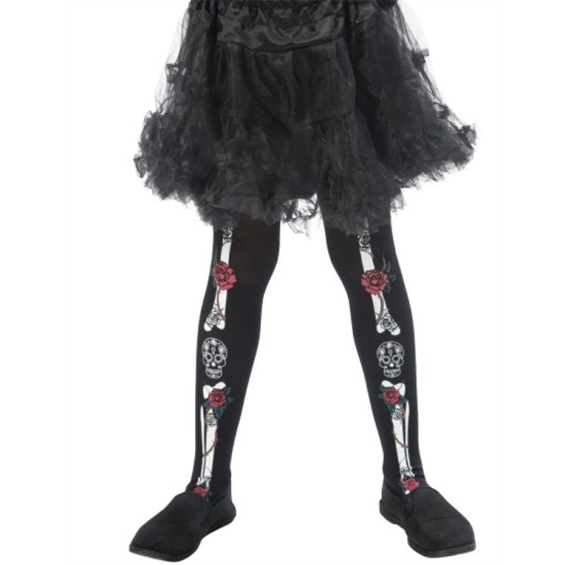 COLLANT ENFANT DAY OF THE DEAD TAILLE 4-9 ANS