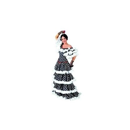 DEGUISEMENT ROBE LONGUE A POIS ESPAGNOLE TAILLE 44/46