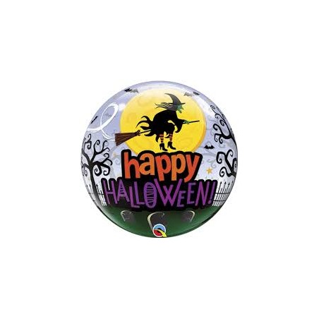 BALLON BUBBLES HAPPY HALLOWEEN SORCIERE 56 CM