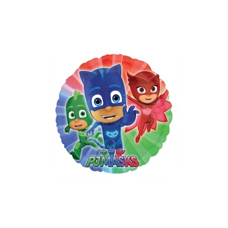 BALLON METALLIQUE ROND PJMASKS 43 CM