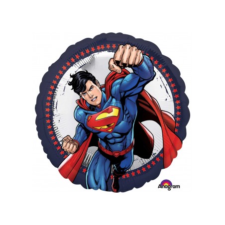 BALLON METALLIQUE ROND SUPERMAN 43 CM