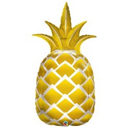 BALLON METALLIQUE ANANAS DORE 112 CM