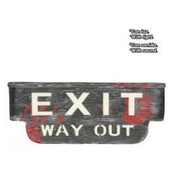 SIGNALISATION EXIT HALLOWEEN LUMINEUX SONORE 8 X 18 X 48 CM