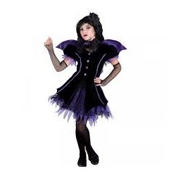 DEGUISEMENT GOTHIQUE CHAUVE SOURIS ROBE TAILLE 10 ANS