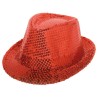 CHAPEAU BORSALINO SEQUIN ROUGE