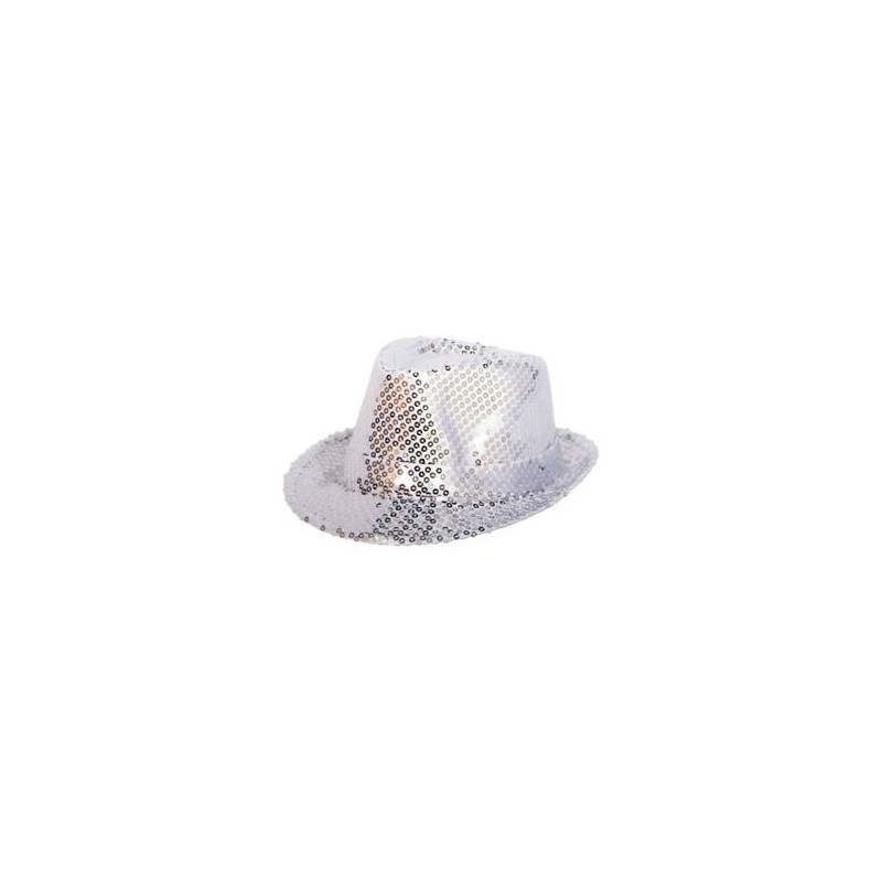 CHAPEAU BORSALINO SEQUIN ARGENT