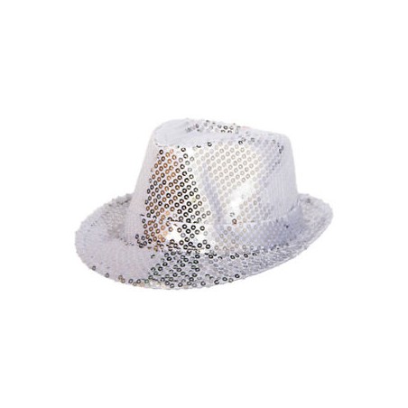 CHAPEAU BORSALINO SEQUIN ARGENT