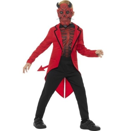 DEGUISEMENT DEVIL BOY DAY OF THE DEAD TAILLE 10/12 ANS