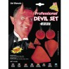 SET DIABLE OREILLES + CORNES + NEZ + MENTON AVEC COLLE