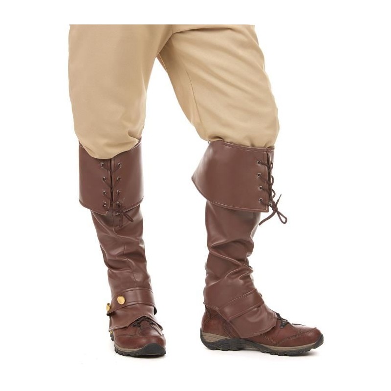 SUR BOTTES SIMILI CUIR MARRON