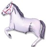 BALLON METALLIQUE CHEVAL BLANC 90 CM 