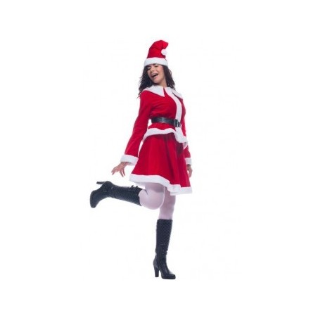 DEGUISEMENT MISS SANTA FANCY VELOUR TAILLE 36/38