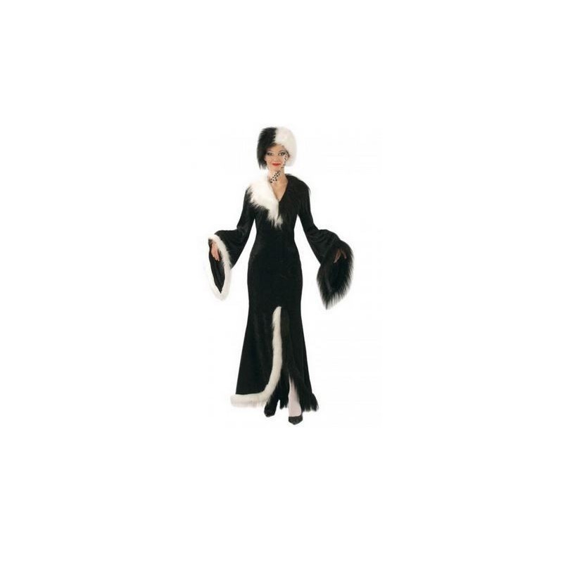 DEGUISEMENT CRUELLA ROBE VELOUR NOIRE TAILLE 38/40 DEGUISEMENT CRUELLA ROBE VELOUR NOIRE TAILLE 38/40